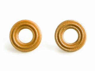 Orange gold earrings