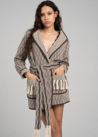 Cotton jacket in brown