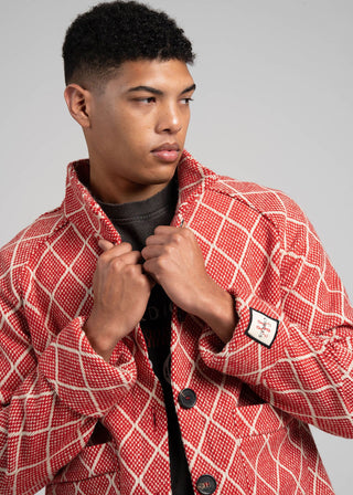 Big diamond jacket in red