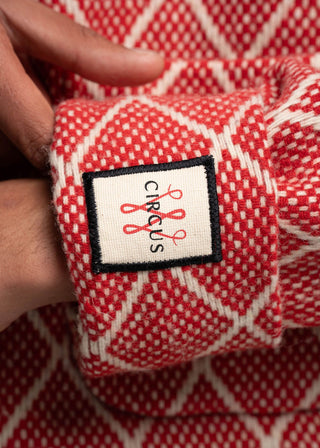 Big diamond jacket in red