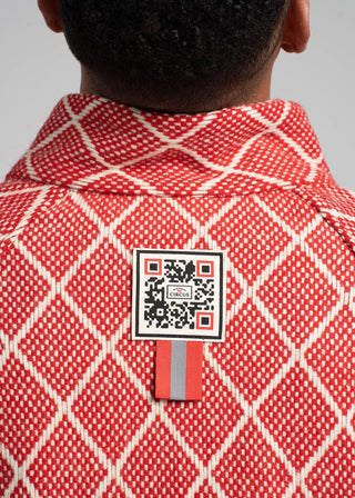 Big diamond jacket in red