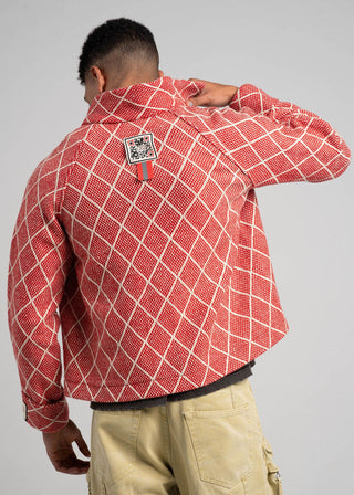 Big diamond jacket in red