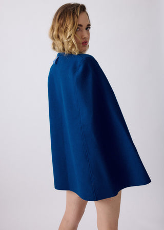 blue wool cape