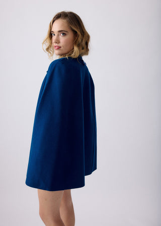 blue wool cape