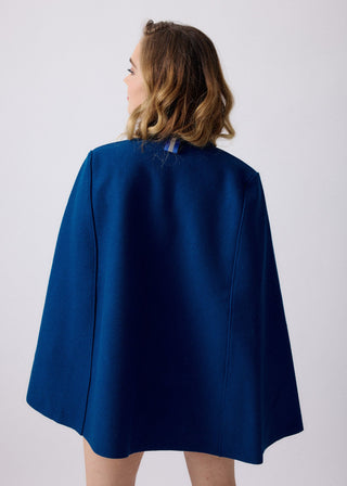 blue wool cape