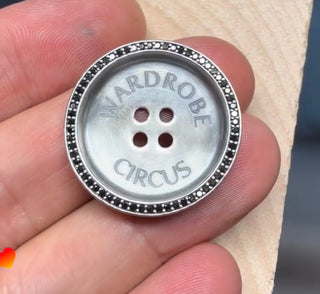 Botón con diamantes, plata 925, 0.5 ct | Wardrobe Circus