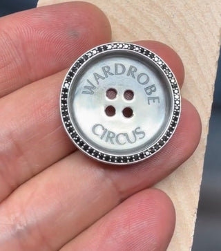 Botón con diamantes, plata 925, 0.5 ct | Wardrobe Circus