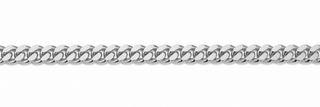 Cadena tipo curb diám. 1,8mm/ cierre de muelle - plata de ley 925