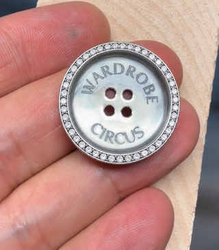 Botón con diamantes, plata 925, 0.5 ct | Wardrobe Circus