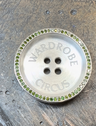 Botón con diamantes, plata 925, 0.5 ct | Wardrobe Circus
