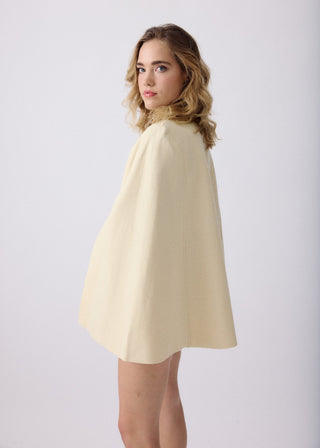 ecru wool cape