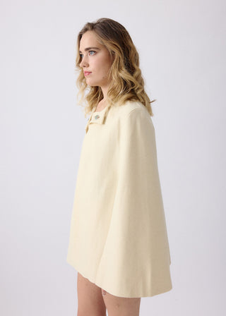 ecru wool cape