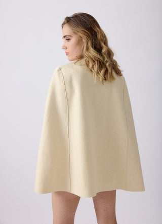 ecru wool cape