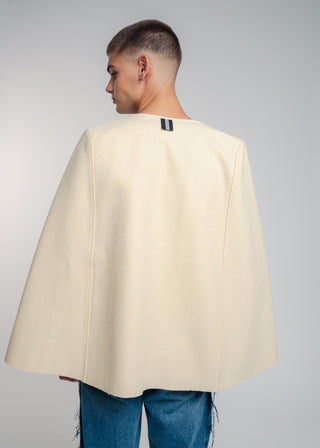ecru wool cape