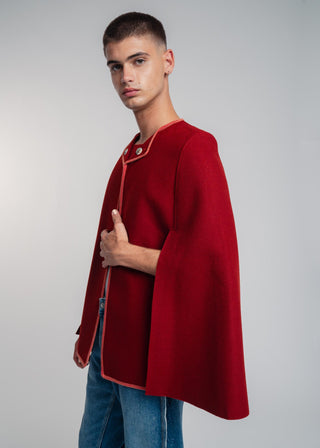 orange wool cape