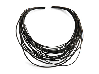 Black 3D printed choker necklace