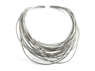 Silver 3D printed choker necklace