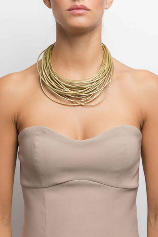 White gold 3D printed choker necklace
