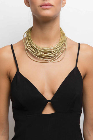 White gold 3D printed choker necklace