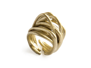 White gold 3D printed adjustable ring