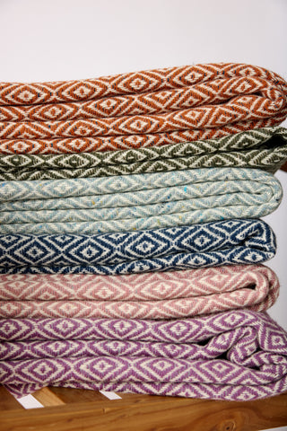 Wool Blanket - Double Diamond Bi-Color