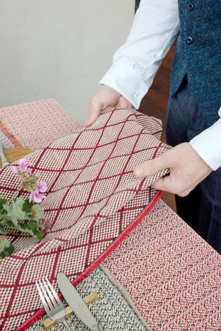Hand-Knotted Cotton Table Runner