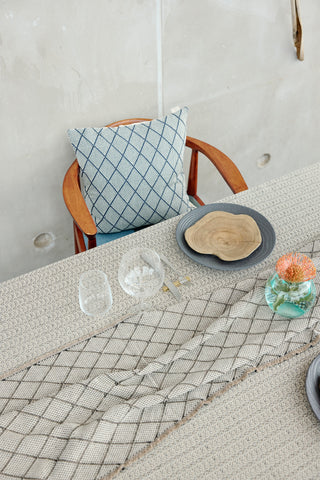 Hand-Knotted Cotton Table Runner