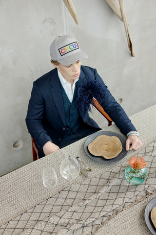 Hand-Knotted Cotton Table Runner