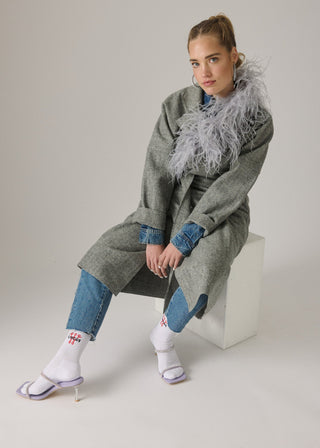 Grey Herringbone