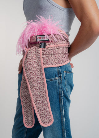 Unisex kimono belt in premium cotton with a bold rose and bordeaux duo-color design. Versatile styling and endless wearing possibilities for a customizable look.